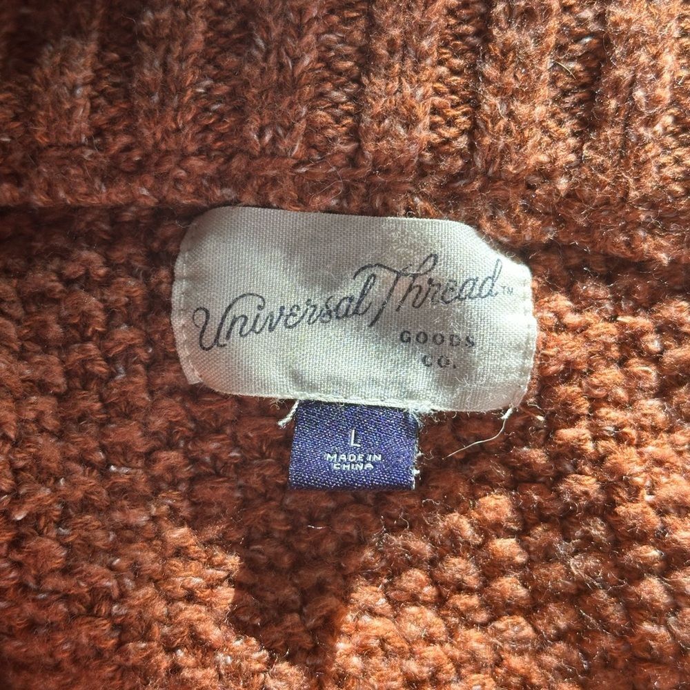 Universal Thread Rust Quarter Zip Sweater - Picture 2 of 5